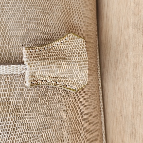 Dorsa Snake Embossed Tan Leather Handbag - Picture 7 of 16